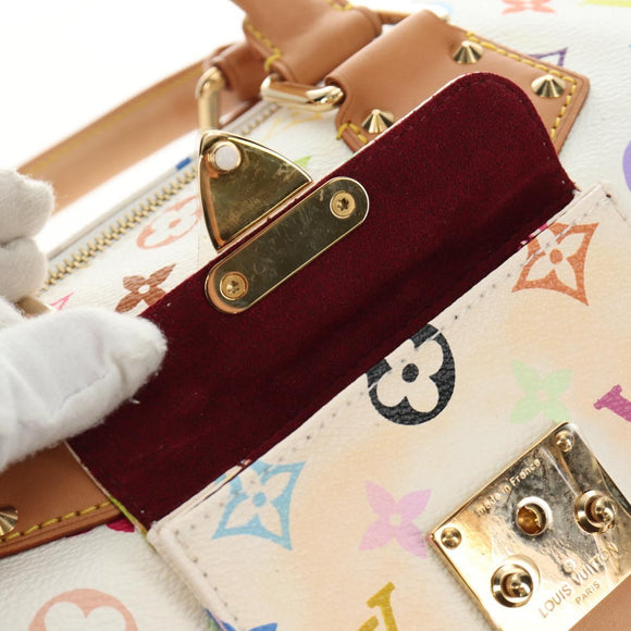 LOUIS VUITTON Monogram Multicolor Speedy 30 Bag White Bron M92643 Auth 184572SAM