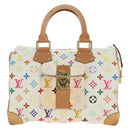 LOUIS VUITTON Monogram Multicolor Speedy 30 Bag White Bron M92643 Auth 184572SAM-13