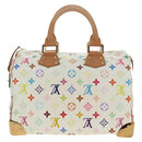 LOUIS VUITTON Monogram Multicolor Speedy 30 Bag White Bron M92643 Auth 184572SAM-2