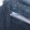 CELINE C Sulky Horse Carriage Shoulder Bag Canvas Navy Gold Auth 184574-20