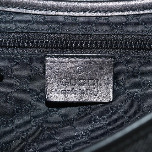 GUCCI Jackie Schoudertas Denim Zwart Zilver 90667 Auth 184577SAM