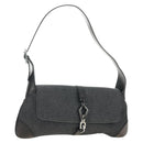 GUCCI Jackie Schoudertas Denim Zwart Zilver 90667 Auth 184577SAM-1
