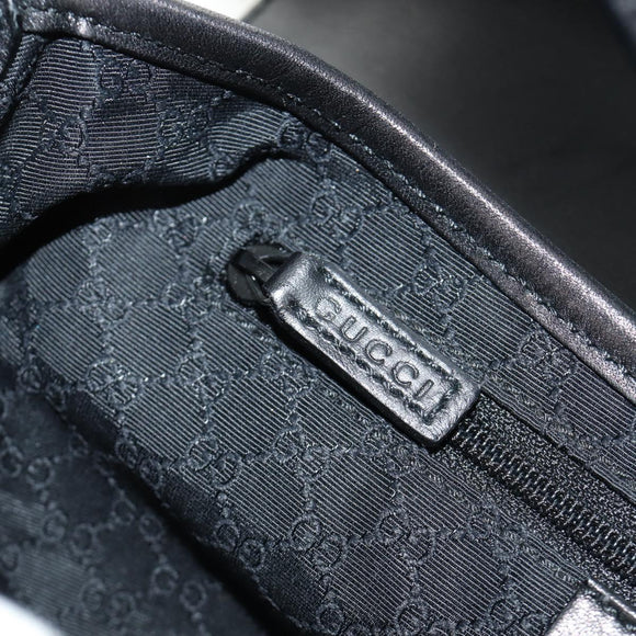 GUCCI Jackie Schoudertas Denim Zwart Zilver 90667 Auth 184577SAM