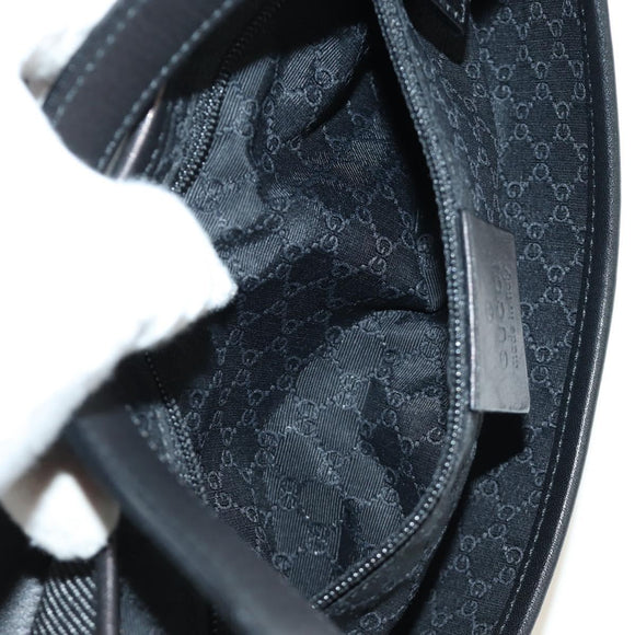GUCCI Jackie Schoudertas Denim Zwart Zilver 90667 Auth 184577SAM