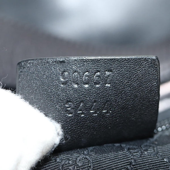 GUCCI Jackie Schoudertas Denim Zwart Zilver 90667 Auth 184577SAM