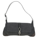 GUCCI Jackie Schoudertas Denim Zwart Zilver 90667 Auth 184577SAM-13