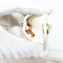 Miu Miu Hand Bag Leather White Gold Auth 184578-10