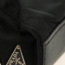 PRADA Shoulder Bag Nylon Leather Black Silver Auth 184579V-10