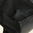 PRADA Shoulder Bag Nylon Leather Black Silver Auth 184579V-12