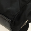 PRADA Shoulder Bag Nylon Leather Black Silver Auth 184579V-13