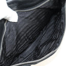 PRADA Shoulder Bag Nylon Leather Black Silver Auth 184579V-17
