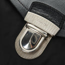PRADA Shoulder Bag Nylon Leather Black Silver Auth 184579V-18
