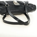 PRADA Shoulder Bag Nylon Leather Black Silver Auth 184579V-7