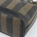 FENDI Pecan Canvas Purse Shoulder Bag PVC Brown Gold Auth 184581-9