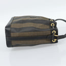 FENDI Pecan Canvas Purse Shoulder Bag PVC Brown Gold Auth 184581-4
