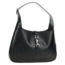 GUCCI Jackie Shoulder Bag Leather Black Silver 001 3306 2684 Auth 184583SAM-1
