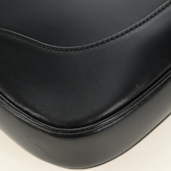 GUCCI Jackie Shoulder Bag Leather Black Silver 001 3306 2684 Auth 184583SAM