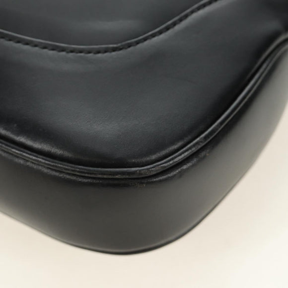 GUCCI Jackie Shoulder Bag Leather Black Silver 001 3306 2684 Auth 184583SAM