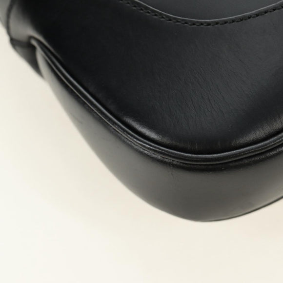 GUCCI Jackie Shoulder Bag Leather Black Silver 001 3306 2684 Auth 184583SAM