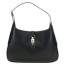 GUCCI Jackie Shoulder Bag Leather Black Silver 001 3306 2684 Auth 184583SAM-2