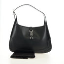 GUCCI Jackie Shoulder Bag Leather Black Silver 001 3306 2684 Auth 184583SAM-26