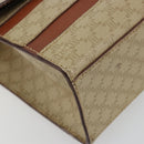 CELINE Macadam Canvas Hand Bag PVC Beige Gold Auth 184585-11