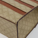 CELINE Macadam Canvas Hand Bag PVC Beige Gold Auth 184585-12