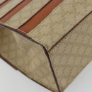 CELINE Macadam Canvas Hand Bag PVC Beige Gold Auth 184585-13
