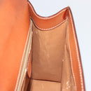 CELINE Macadam Canvas Hand Bag PVC Beige Gold Auth 184585-17