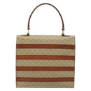 CELINE Macadam Canvas Hand Bag PVC Beige Gold Auth 184585-3