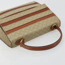 CELINE Macadam Canvas Hand Bag PVC Beige Gold Auth 184585-6