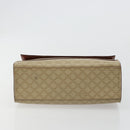 CELINE Macadam Canvas Hand Bag PVC Beige Gold Auth 184585-9