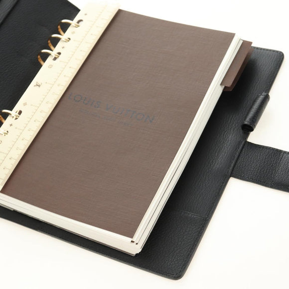 LOUIS VUITTON Nomad Agenda GM Day Planner Cover Black R20477 LV Auth 184586V