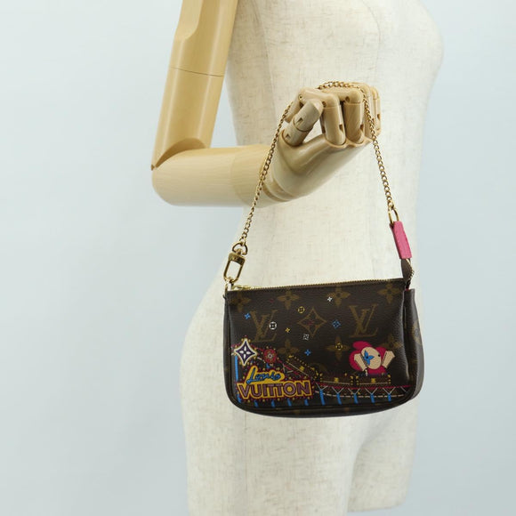 LOUIS VUITTON Monogram Vivienne Mini Pochette Accessoires M69752 Auth 184588SAM