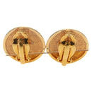 CHANEL Earring metal Gold Tone CC Auth 184597V-3