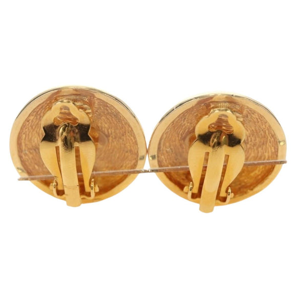 CHANEL Earring metal Gold Tone CC Auth 184597V