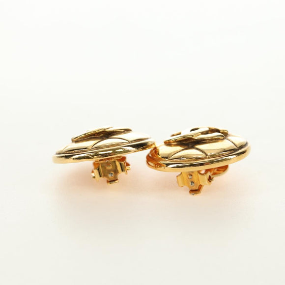 CHANEL Earring metal Gold Tone CC Auth 184597V