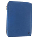 LOUIS VUITTON Epi Agenda Voyage Day Planner Cover Blue LV Auth 184610-1