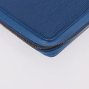 LOUIS VUITTON Epi Agenda Voyage Day Planner Cover Blue LV Auth 184610-15
