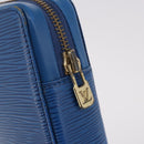 LOUIS VUITTON Epi Agenda Voyage Day Planner Cover Blue LV Auth 184610-8