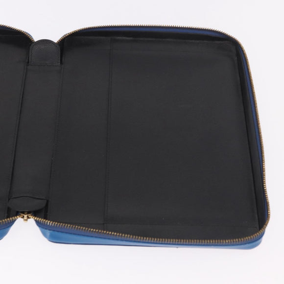 LOUIS VUITTON Epi Agenda Voyage Day Planner Cover Blue LV Auth 184610