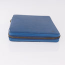 LOUIS VUITTON Epi Agenda Voyage Day Planner Cover Blue LV Auth 184610-6