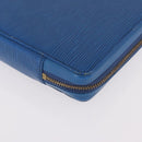 LOUIS VUITTON Epi Agenda Voyage Day Planner Cover Blue LV Auth 184610-7