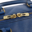 LOUIS VUITTON Epi Keepall 45 Boston Bag Blue M42975 LV Auth 184611-17