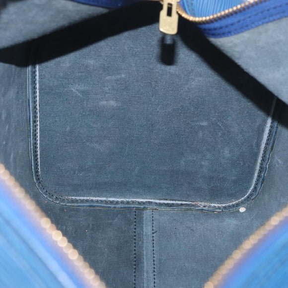 LOUIS VUITTON Epi Keepall 45 Boston Bag Blue M42975 LV Auth 184611
