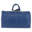 LOUIS VUITTON Epi Keepall 45 Boston Bag Blue M42975 LV Auth 184611-3