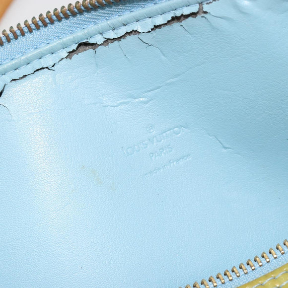 LOUIS VUITTON Monogram Vernis Bedford Hand Bag Baby Blue M91007 LV Auth 184613