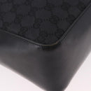 GUCCI GG Canvas Shoulder Bag Black Silver 001 3766 2123 Auth 184615-16