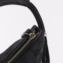 GUCCI GG Canvas Shoulder Bag Black Silver 001 3766 2123 Auth 184615-10