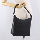 GUCCI GG Canvas Shoulder Bag Black Silver 001 3766 2123 Auth 184615-24